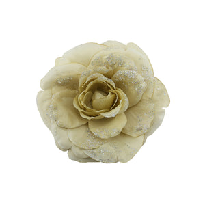 Glitter Rose On Clip (25cm)