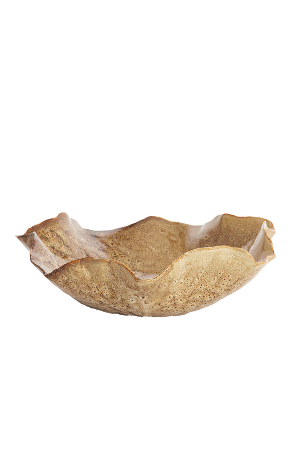 Dish 34x31x11 cm BANDA ceramics brown