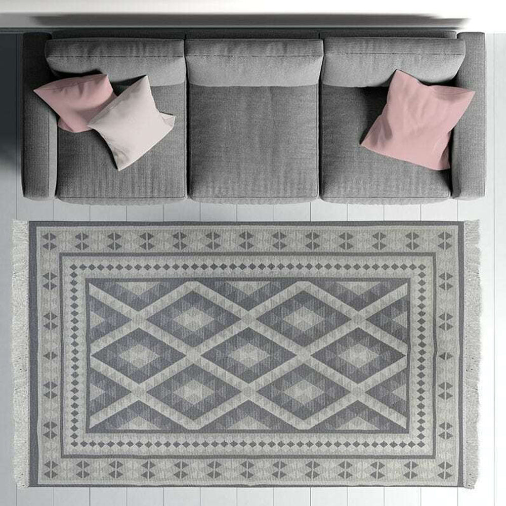 Grey Fabric Rug