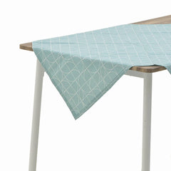 Turquoise White Table Cloth (90 cm)