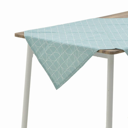 Turquoise White Table Cloth (90 cm)