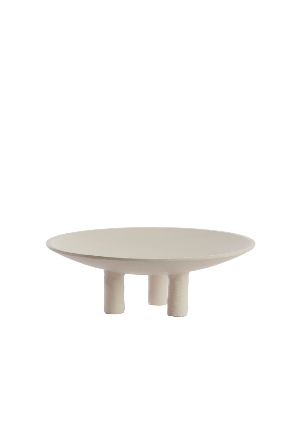 Plateau on base Ø30,5x10,5 cm TABUA cream