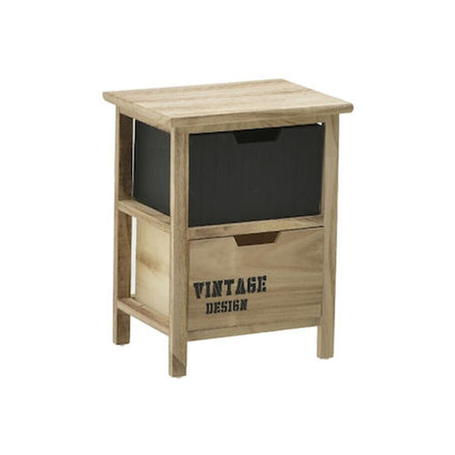 Natural Black Wooden Cabinet (44 cm)