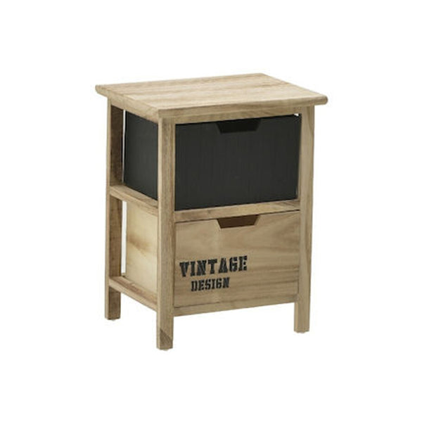 Natural Black Wooden Cabinet (44 cm)