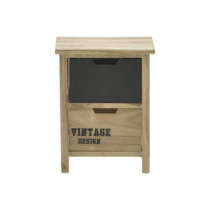 Natural Black Wooden Cabinet (44 cm)