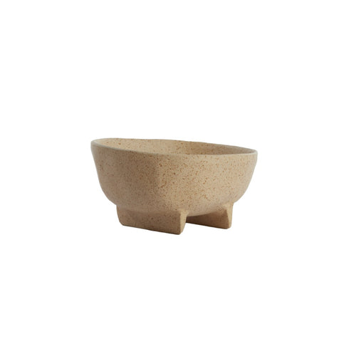 Rosana Sand & Light Brown Dish on Base (16cm)