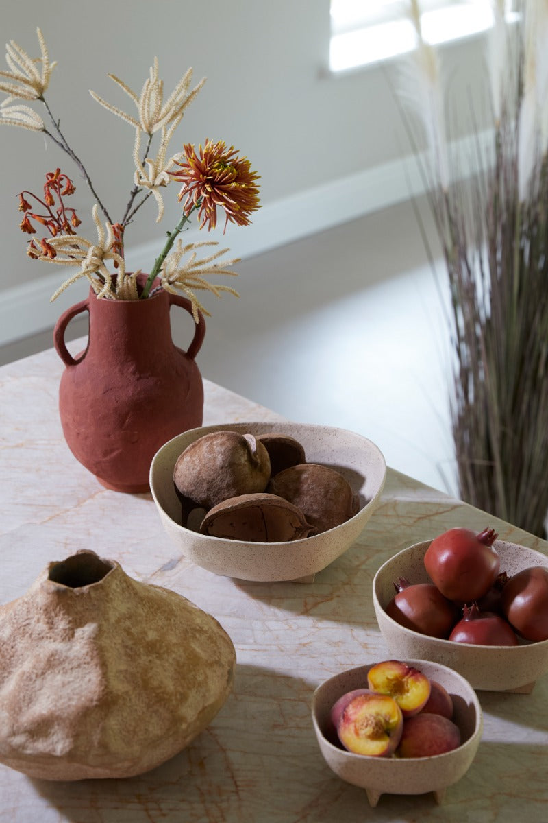 Rosana Sand & Light Brown Dish on Base (16cm)