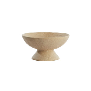 Ota Sand Light Brown Speckled Dish On Base (25 cm)
