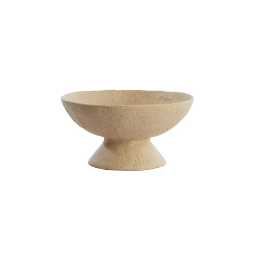 Ota Sand Light Brown Speckled Dish On Base (25 cm)
