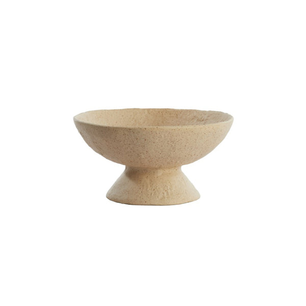 Ota Sand Light Brown Speckled Dish On Base (25 cm)