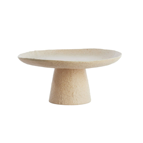 Ota Sand Light Brown Dish On Base (31 cm)