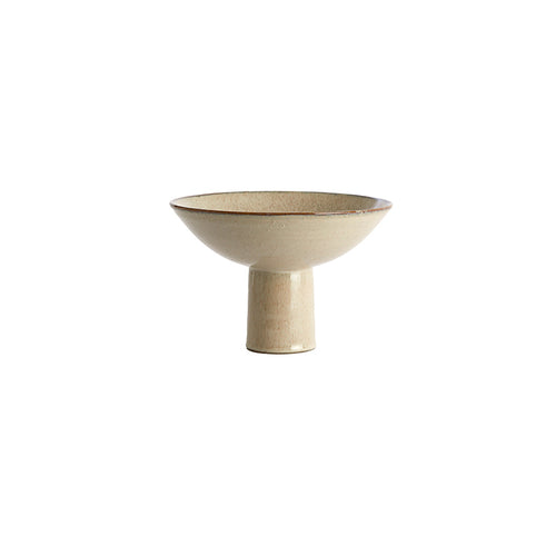 Dish on base Ø28x18,5 cm VASCO shiny beige