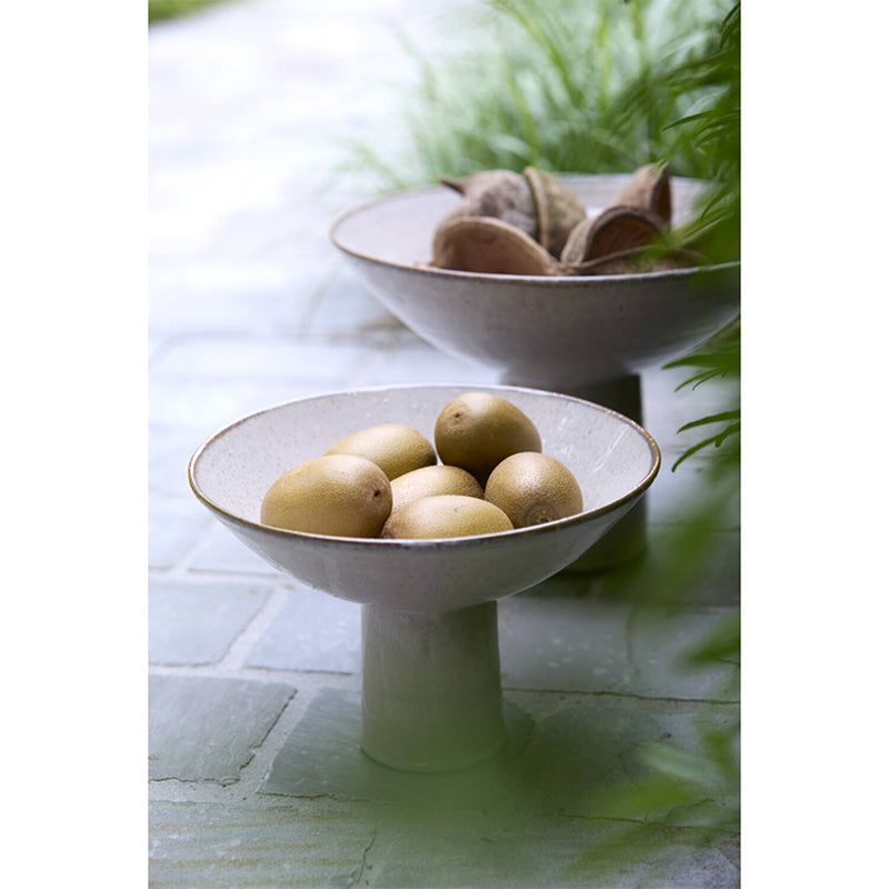 Dish on base Ø28x18,5 cm VASCO shiny beige