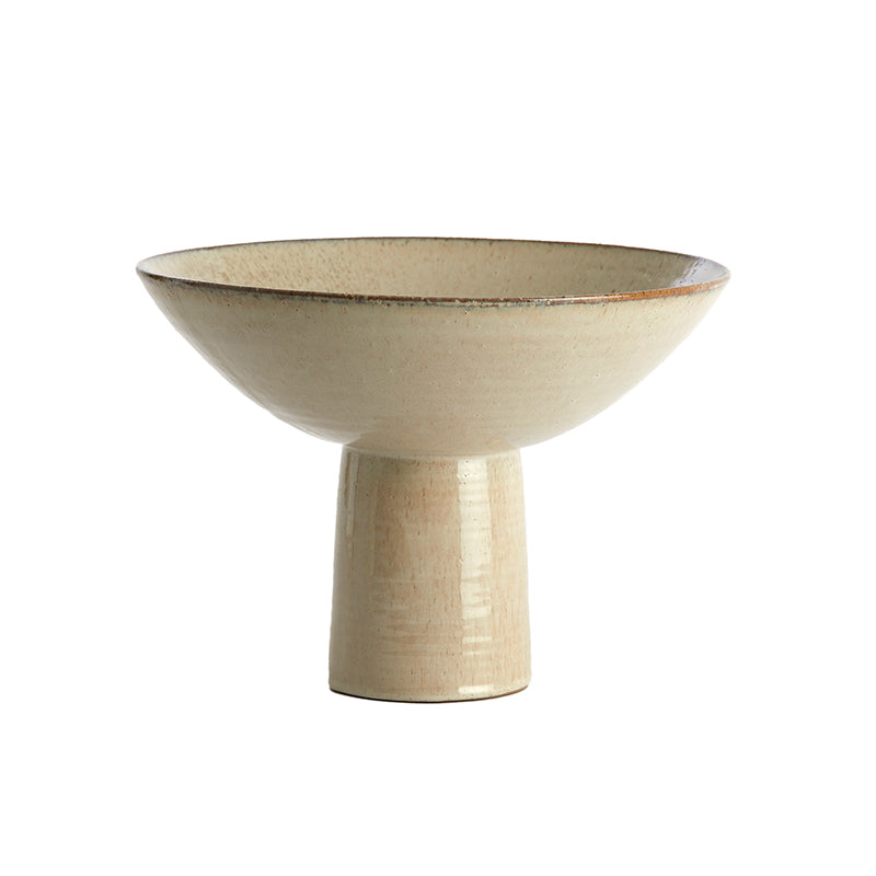 Dish on base Ø35,5x25,5 cm VASCO shiny beige