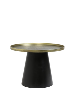 Coffee table Ø60x44 cm POPETA antique bronze-black
