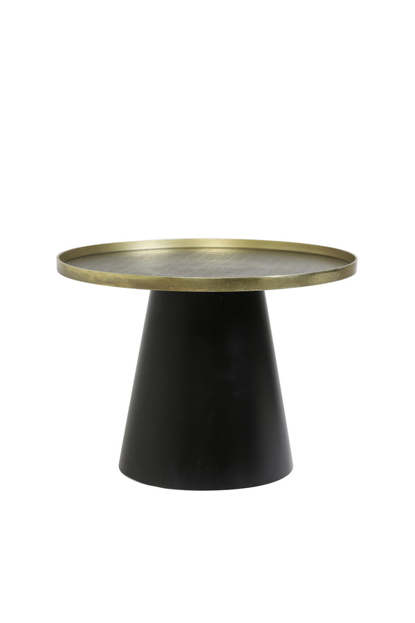 Coffee table Ø60x44 cm POPETA antique bronze-black