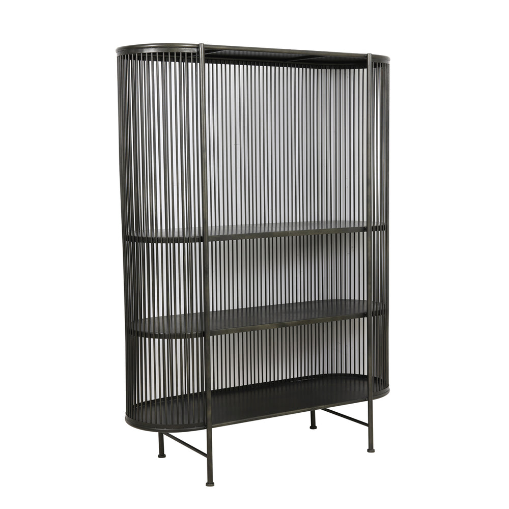 Yinthe Black Open Cabinet (161 cm)