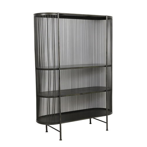 Yinthe Black Open Cabinet (161 cm)