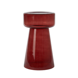 Dakwa Glass Burgundy Side Table (50cm)