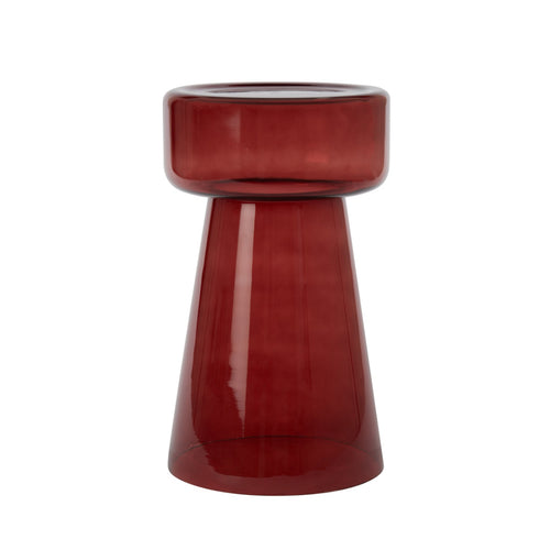 Dakwa Glass Burgundy Side Table (50cm)