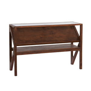 Yuki Acacia Wood Dark Brown Console (119 cm)