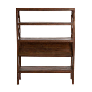 Yuki Acacia Wood Open Cabinet (160 cm)