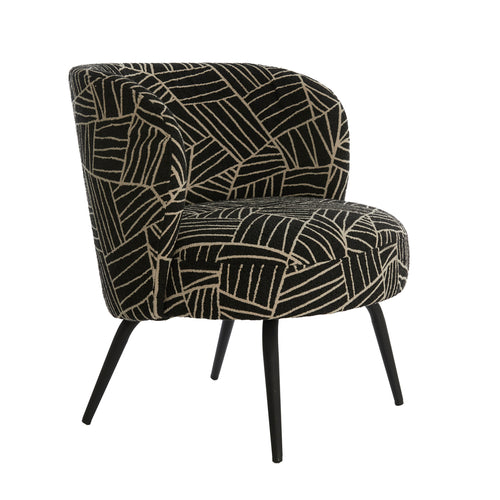 Dieyda Black and White Chair (72 cm)