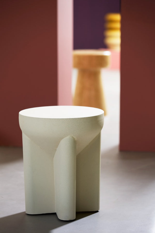 Mikado Matt Cream Side Table (42cm)