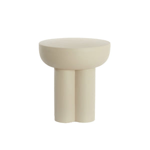 Mikola Matt Cream Side Table (50cm)