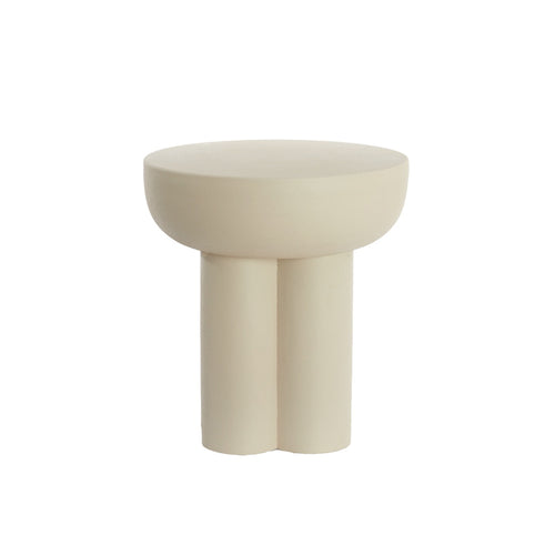 Mikola Matt Cream Side Table (50cm)