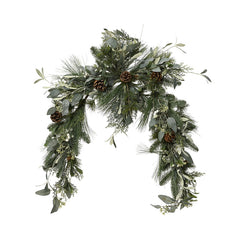 Modern garland glitter pinecones,eucalyptus indoor