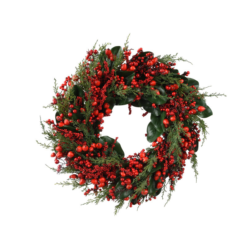 Big berry wreath red berries indoor