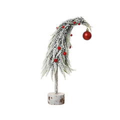 Mini tree snowy red baubles indoor fsc mix 100%