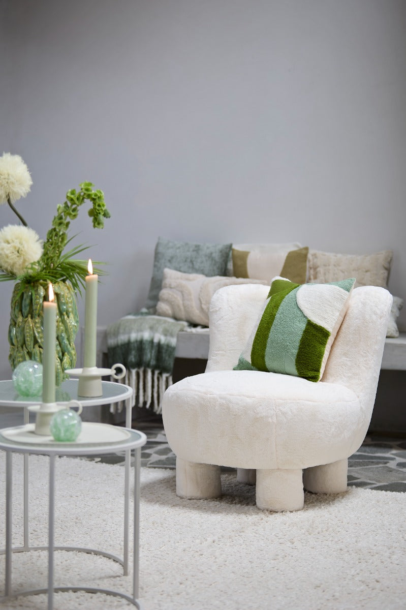 Tofna Green And White Cushion (45 cm)