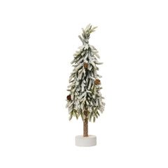Merry fir mini tree snowy w pinecone indoor