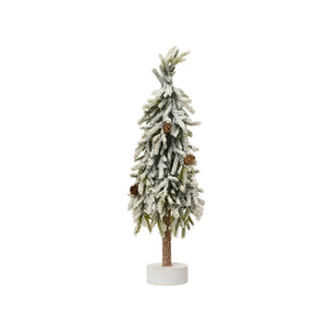Merry fir mini tree snowy w pinecone indoor