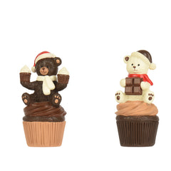 Cupcakes polyresin bear 2ass