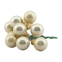 Glass Wire Baubles - Pearl (2cm)