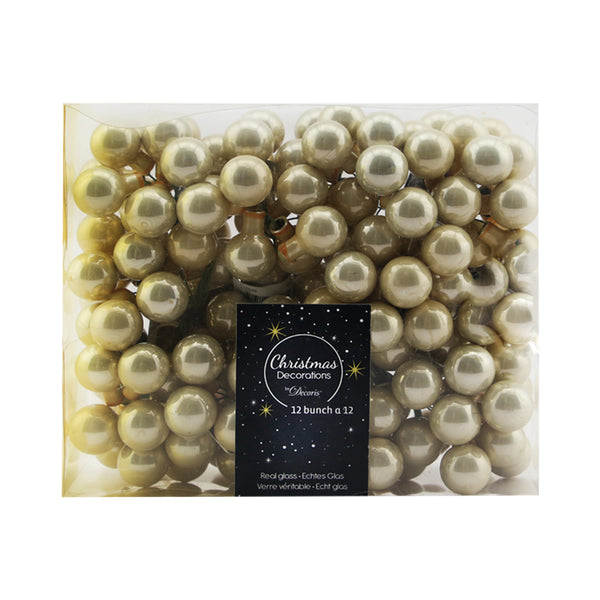 Glass Wire Baubles - Pearl (2cm)