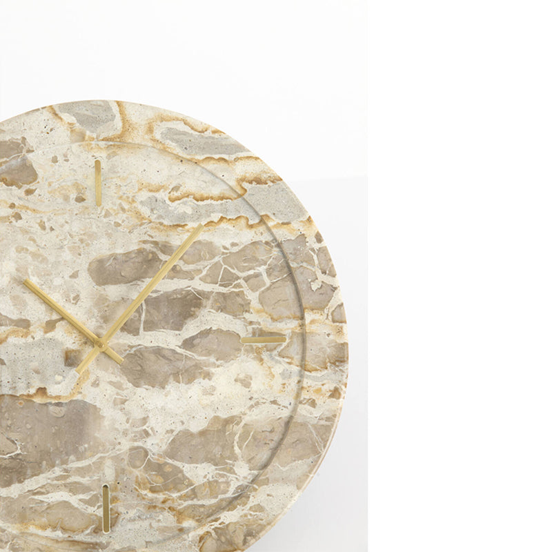Clock Ø41 cm SISTELO taupe marble