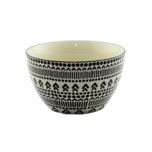 Black And White Salad Bowl (18.5 cm)