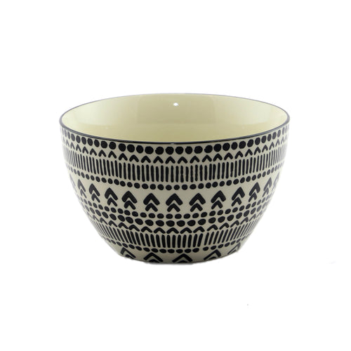 Black And White Salad Bowl (18.5 cm)