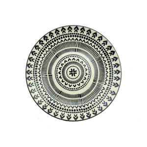 Dessert plate black and white d20.5cm