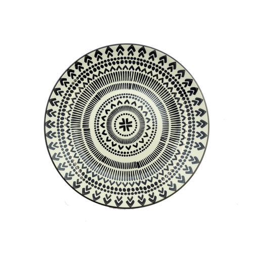 Dessert plate black and white d20.5cm