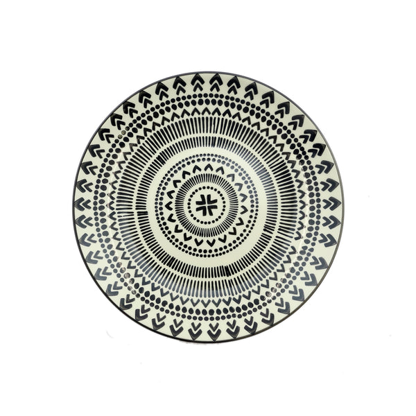 Dessert plate black and white d20.5cm