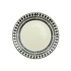 Dinner plate black and white d25cm