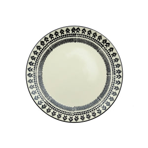 Dinner plate black and white d25cm