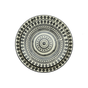 Dinner plate black and white d25cm