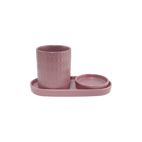 Garnet Pot With 2 Trays