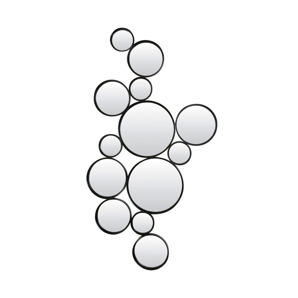 Cielo Circles Matt Black Mirror (127cm)